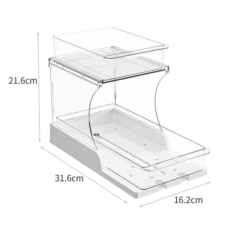 Multi-Functional Rotating Kitchen Storage Rack – Pull-Out Seasoning and Desktop Organizer