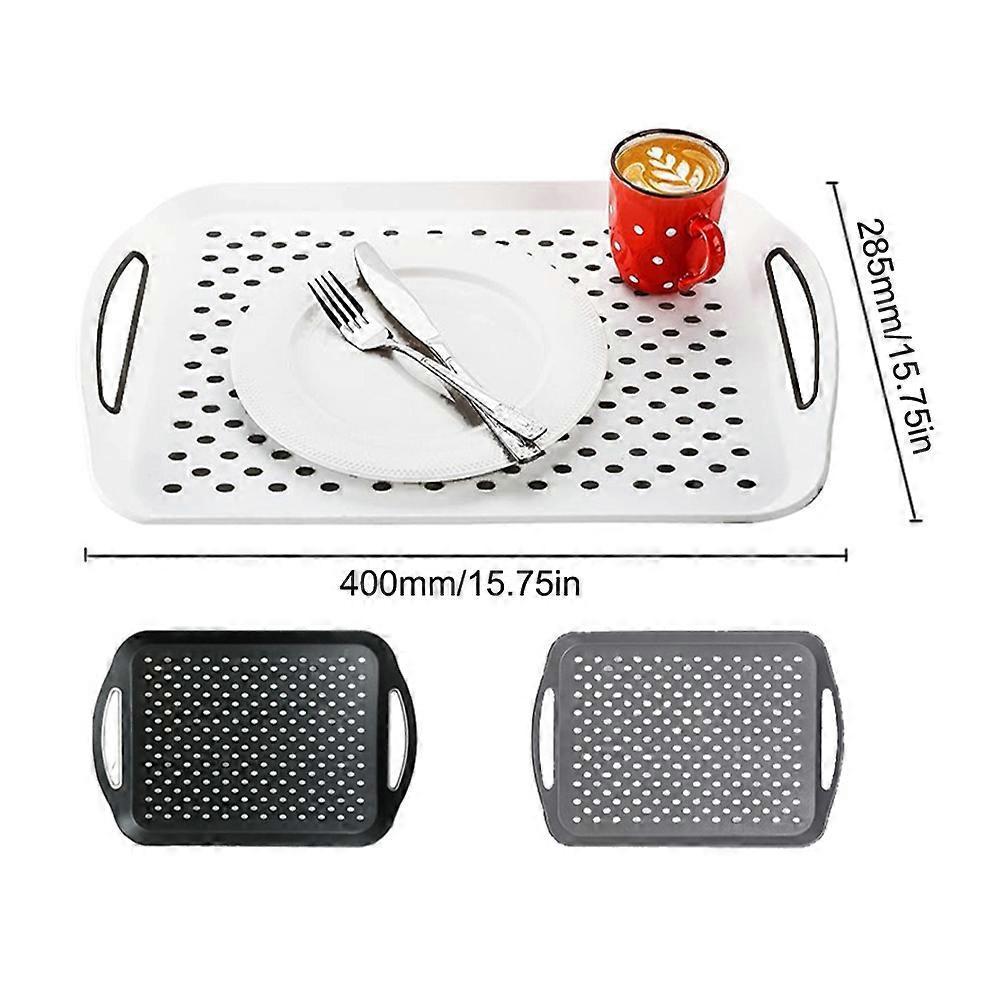 .Dishwasher Safe Serving Tray - Anti-Slip Grip Surface, Heat Resistant, Non-Slip Bottom for Secure Use