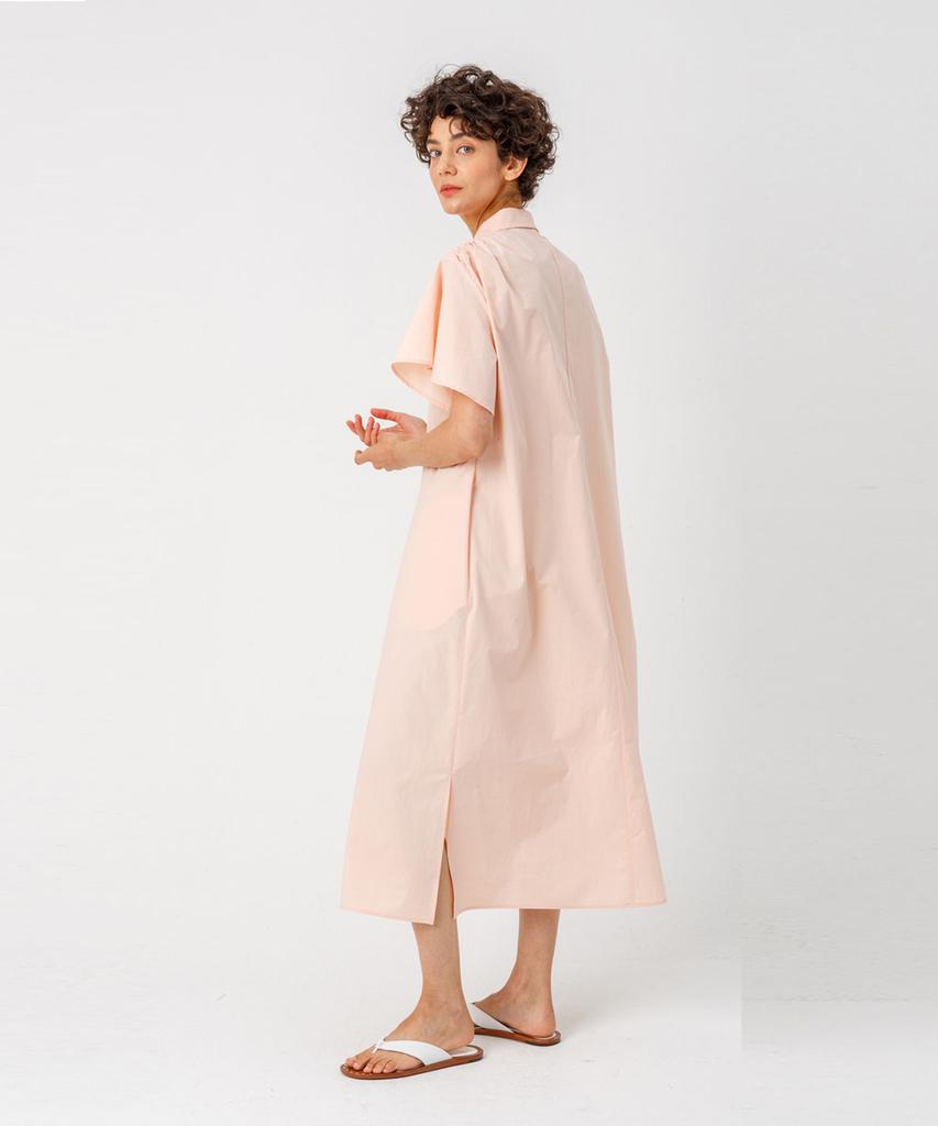 PAGE Shoulder Shirred Dress_Orange