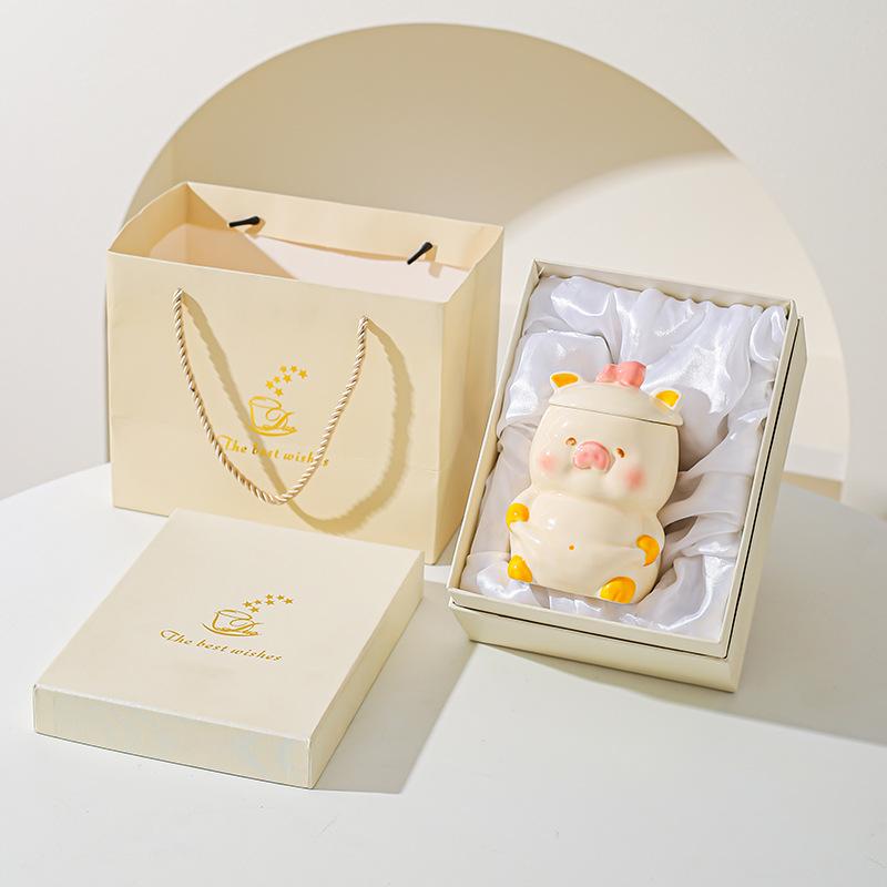 Kreatywny Uroczy Kreskówkowy Ceramiczny Kubek Prezent Kubek dla Dziewczyny Personalizowany Kubek do Kawy Kubek do Wody Kubek dla Pary Kubek Śniadaniowy