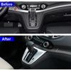 For 2012-2016 Honda CRV CR-V Matte Chrome Console Gear Shift Panel Trim Car Styling Bezel Interior Mouldings