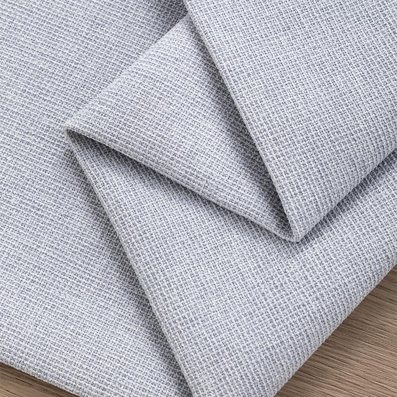 All-Polyester Solid Color Linen-Like Sofa Fabric with Soft Bag Process - Composite Flocking Fine Linen Canvas