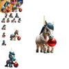 Adorable Acrylic Horse Christmas Tree Decoration For Natal Family Festivities