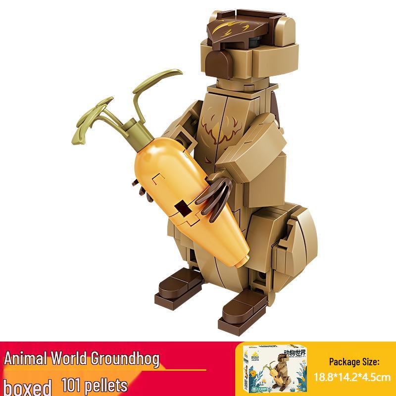 Kai Zhi Animal Model Building Blocks – Giraffe & Kangaroo Puzzle for Kids