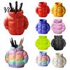 Schreibtisch-Stiftebecher Pufferjacken-förmiger Becher, 3D-gedruckter Organizer, Kreativer Kleinteile-Organizer Jacken-Stifthalter für Make-up-Pinsel, Home-Office-Dekoration