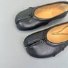 Fashion Wrinkles Tabi Ninja Shoes 2025 Women Cozy Leather Flats Split Hoof Toe Loafers Femme Mary Jeans Mocasines Ladies Ballerina Shoe