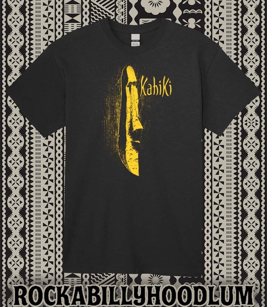 

Retro Tiki T Shirt White Cotton Bar Mug Restaurant The Kahiki Moai Yellow Unisex T-Shirt XXL