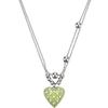 Nff Dot Heart Necklace-olive