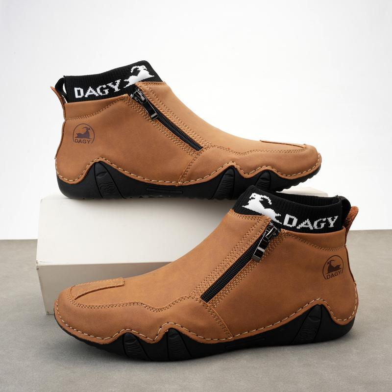 Popular retro style Martin boots men's leather large size men's shoes independent station high top wear-resistant outdoor casual shoes