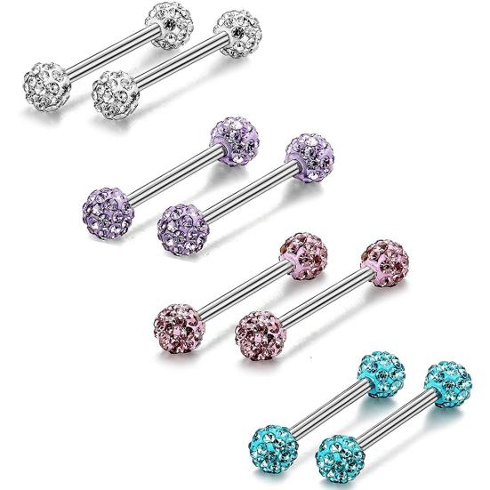Donne strass lingua naso anello capezzolo orecchini gioielli piercing per il corpo