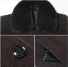 Large Fur Collar Woolen Jacket Men's Cashmere Coat Winter Plus Velvet Thick Warm Jacket Slim Parkas