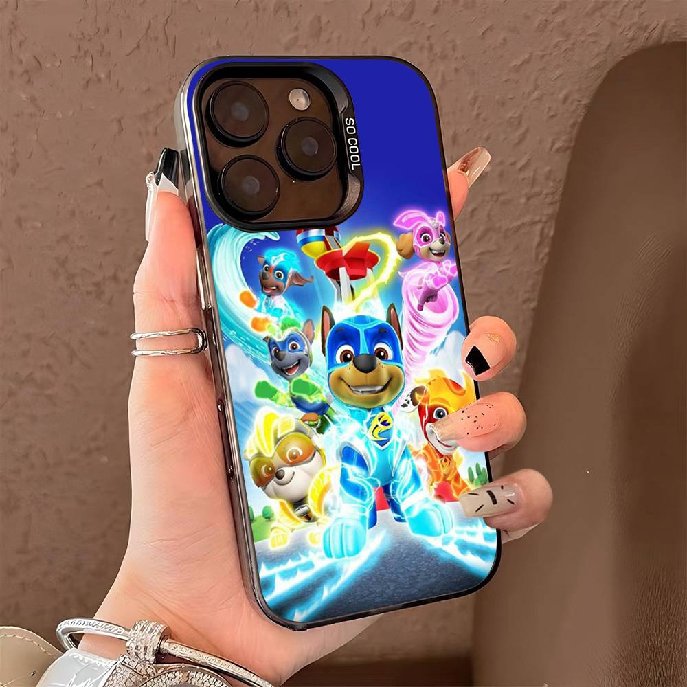 Cute Cartoon P-paw Anime P-patrol Color Phone Case For IPhone 17 16 15 14 13 12 11 Pro Max Plus Pro Shell