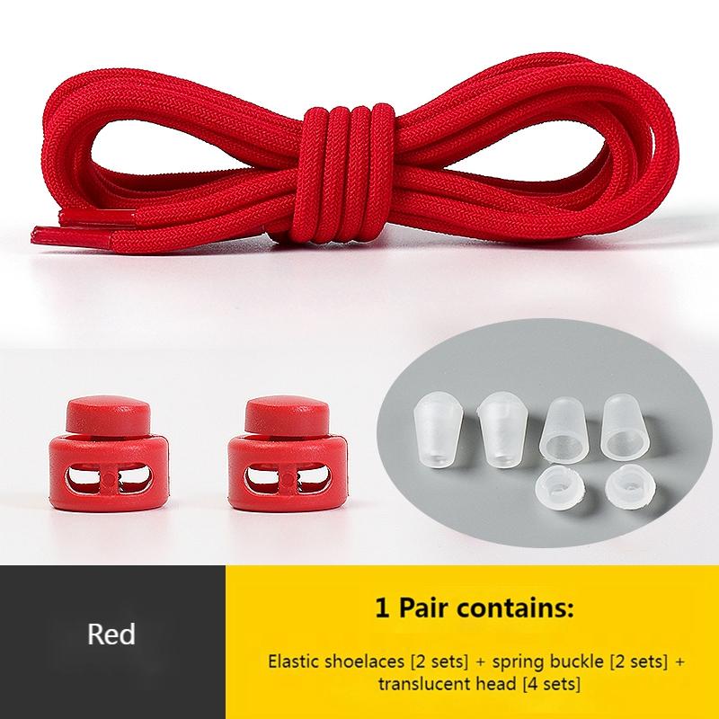 Elastic Laces Sneakers Round Lock Shoelaces Without Ties Kids Adult Quick Shoe Laces Rubber Bands Lazy Shoeace Shoes Accessories