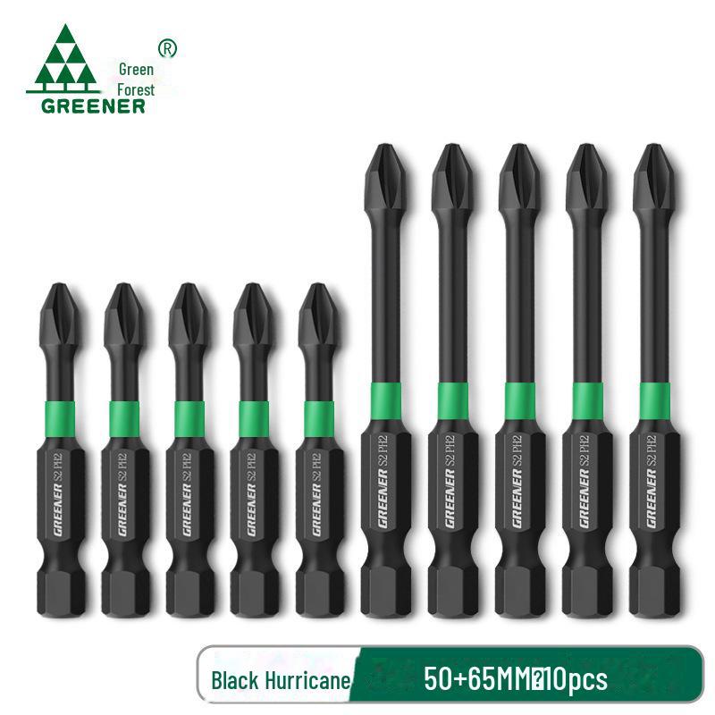 Green Forest High-Impact Magnetic Cross Hand Drill Set with German-Imported Screwdriver Bits