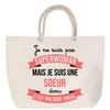 Beach Bag - PLANETEE - Superwoman Sister - Rope Handle - Large Size - Cotton