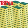 18/36pcs Kitchen Sponges, Multi-Functional, Super Absorbent, Rust & Oil Stain Remover, Double-Layer Grip Design for Tableware, C