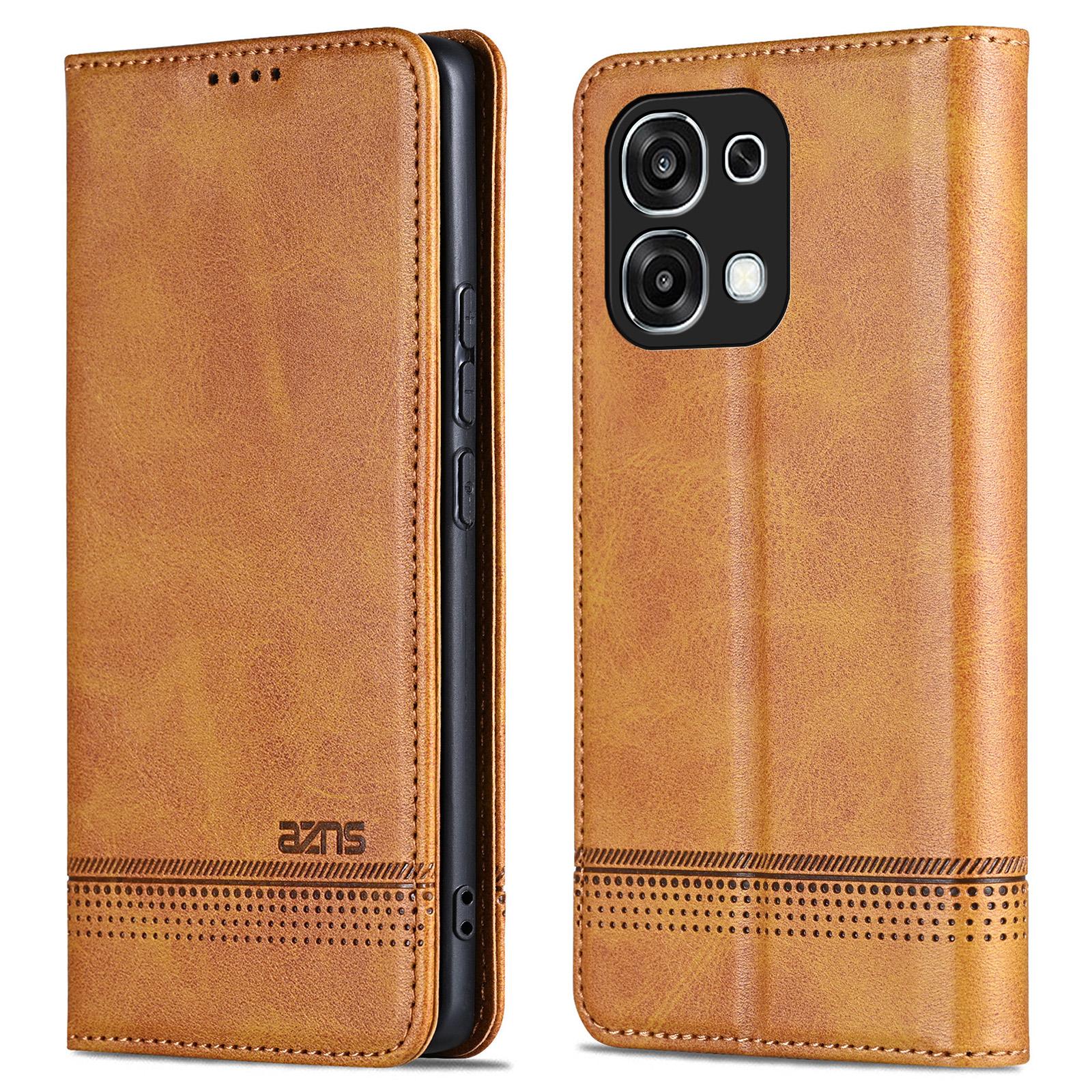 

AZNS Для Oppo A6 Pro 5G Чохол Шкіряна Текстура Коров ячої Шкіри PU Шкіра Гаманець Чохол для Телефона