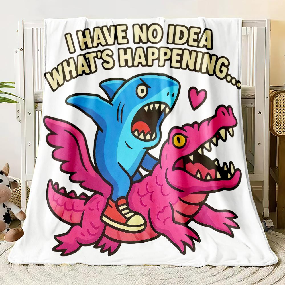 Italian Brainrot AI Generated Animals Plush Thin Blanket Kids Adult Flannel Throw Blanket for Outdoor Super Soft Bedspread Gift