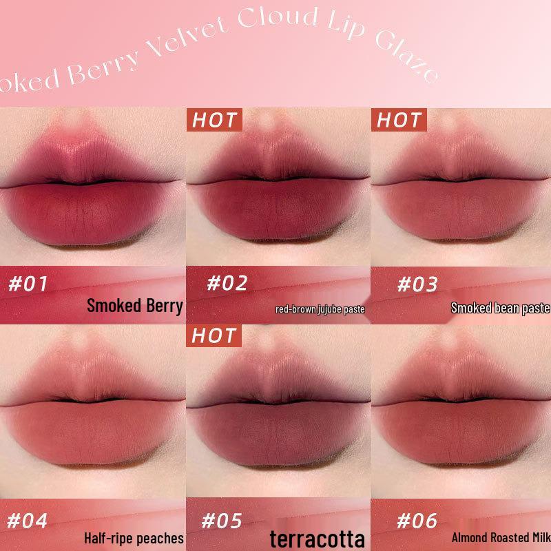 Aufhellender Weicher Nebel Matter Lipgloss - Nicht abfärbend, Ideal für Studenten & Anfänger