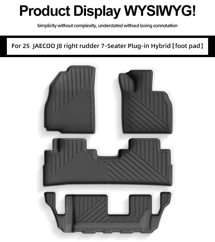 TPE Car Floor Mats for 2025 Chery JAECOO J8 RHD Vehicles, Custom Fit, Cross-Border.