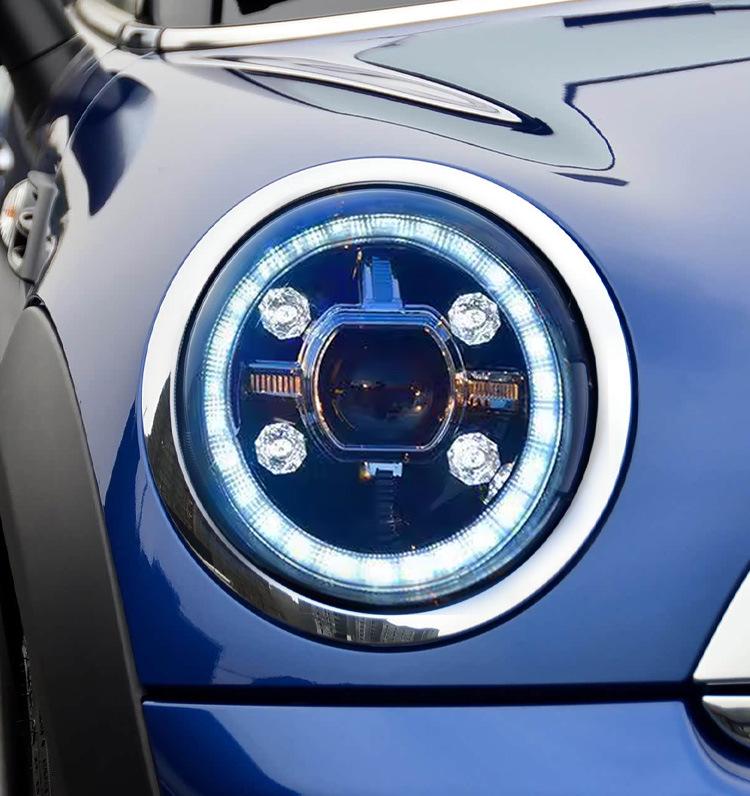 Compatible with 2014-2023 BMW Mini F56/F55 Headlight Assembly: Crystal DRL with Flowing Turn Signals.
