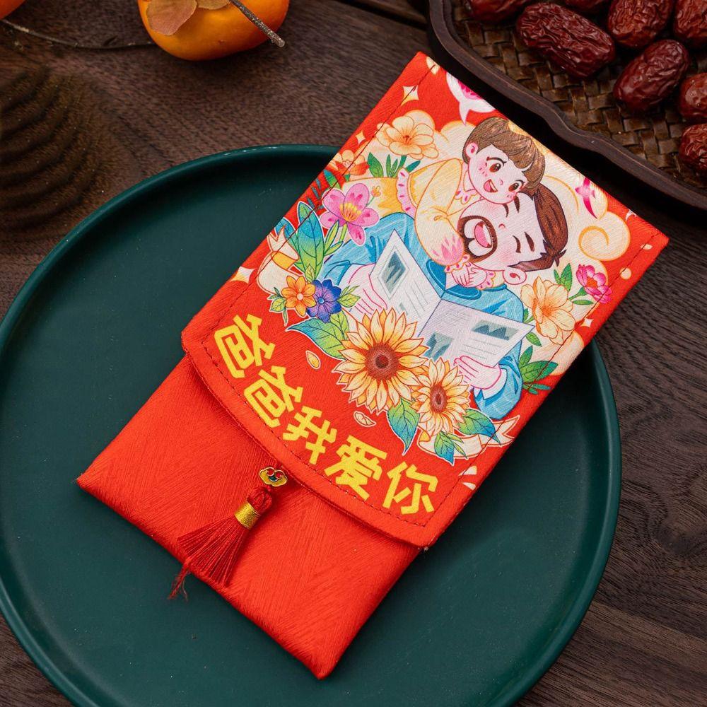 Chinese New Year Fabric Red Envelop Spring Festival Lucky Red Pockets  Dinner Party