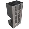 Modular Fireplace KRATKI FLOKI Right-sided 8 kW Ø 160 Granite Panels INDIAN BLACK