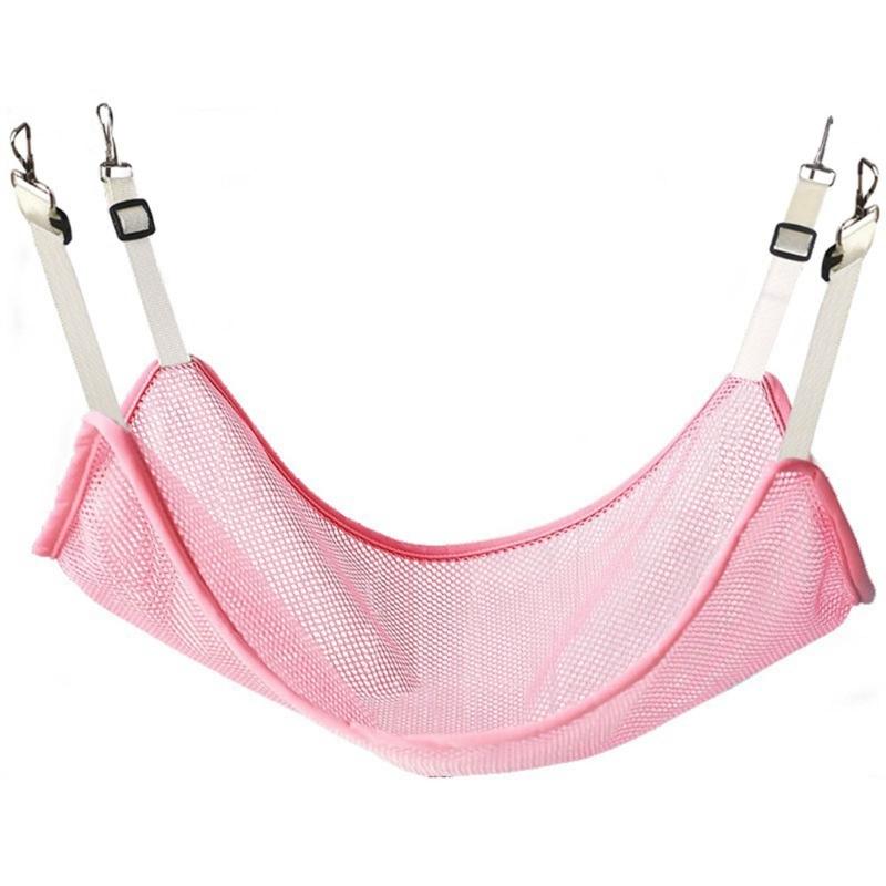 

Adjustable Cats Hanging Hammock Bed for Indoor Cats Cage Sleeping Bed Pet Sunbathing Bed for Cage Hanging Resting Space L розовый