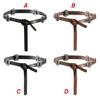 Adjustable Retro Carved Metal Decors Waist Belt Exquisites Handcrafts PU Leather Belt Waistband for Fashion Enthusiasts