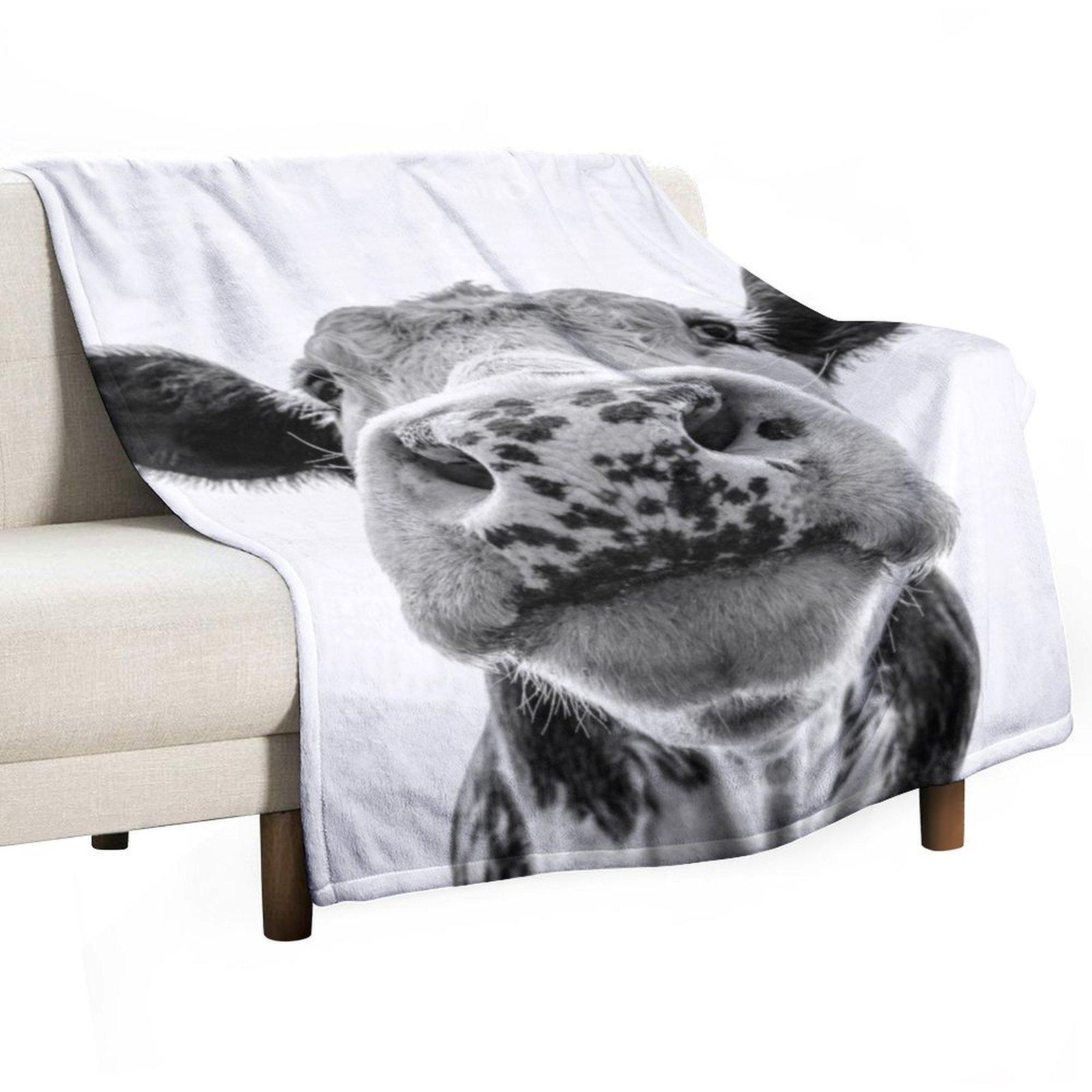 

Черно-белый плед с коровьим принтом, детский фланелевый плед, плюшевые одеяла для кровати 30x40in