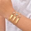 Customized Child ID Bracelet, Personalized Engraved Name Stainless Steel Zircon Heart Bracelets, Not Allergic Jewelry for Girl