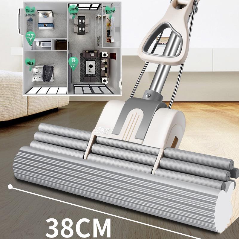 2025 Hands-Free Large Stainless Steel PVA Absorbing Floor Mop