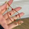 18k real gold electroplated zir*****il drop pony bracelet new Chinese natal year bracelet light luxury jewelry women
