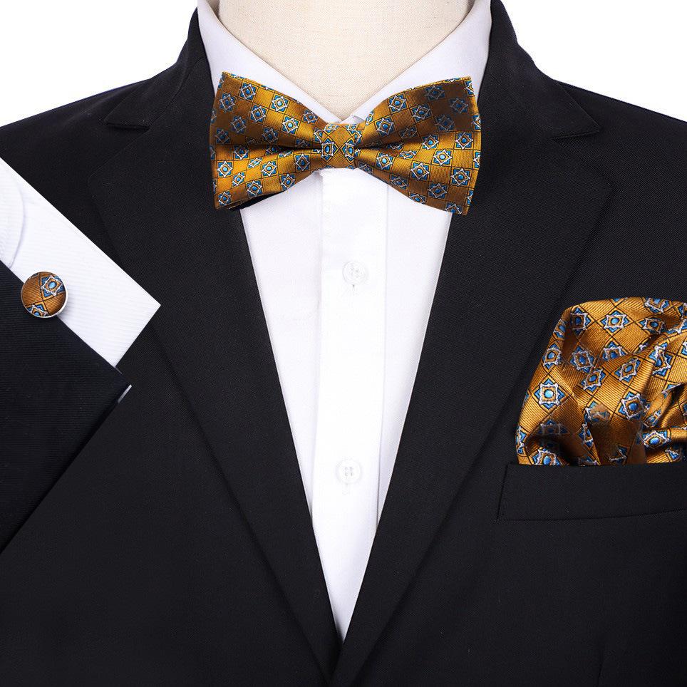 Men'S Groom Wedding Host Solid Color Bow Tie Best Man Suit Korean Version Shirt Bow Tie Wedding Men'S Bow