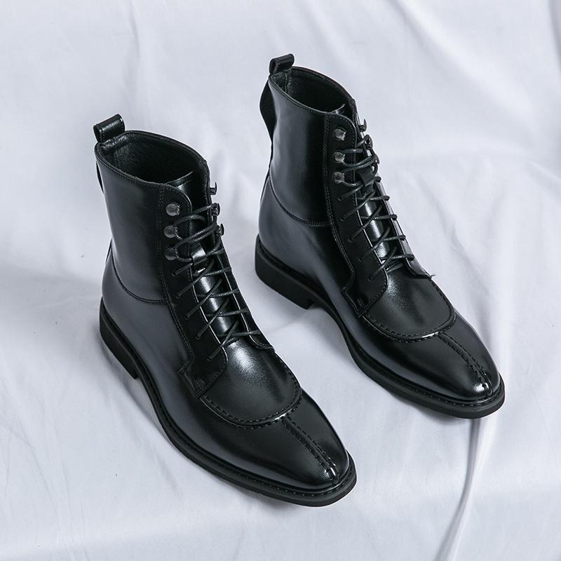 

Ботинки Martin мужские кожаные туфли ретро ботинки Chelsea осенние и зимние мужские короткие ботинки мужские флисовые теплые остроносые высокие кожаные туфли 38