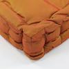 Pouf tapissier en taffetas cuivre 40x40