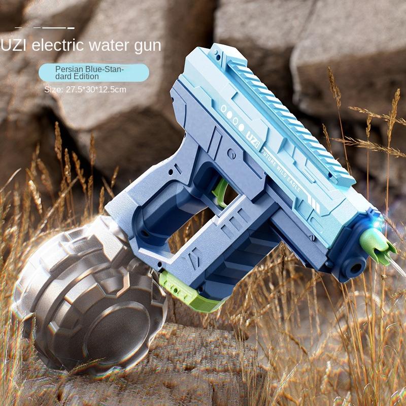 Electric Space Water Gun Uzi Hand Integrated Three Function Scorpion Light Kids Toys Young Boys Splashing Water Play Game Outdoor Present