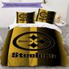 Pittsburgh Steelers Pattern Bedding Uilt Set Uilt Cover Pillowcase Home Decoration Birthday Gift (1*duvet Cover + 2*pillowcase Without Core)