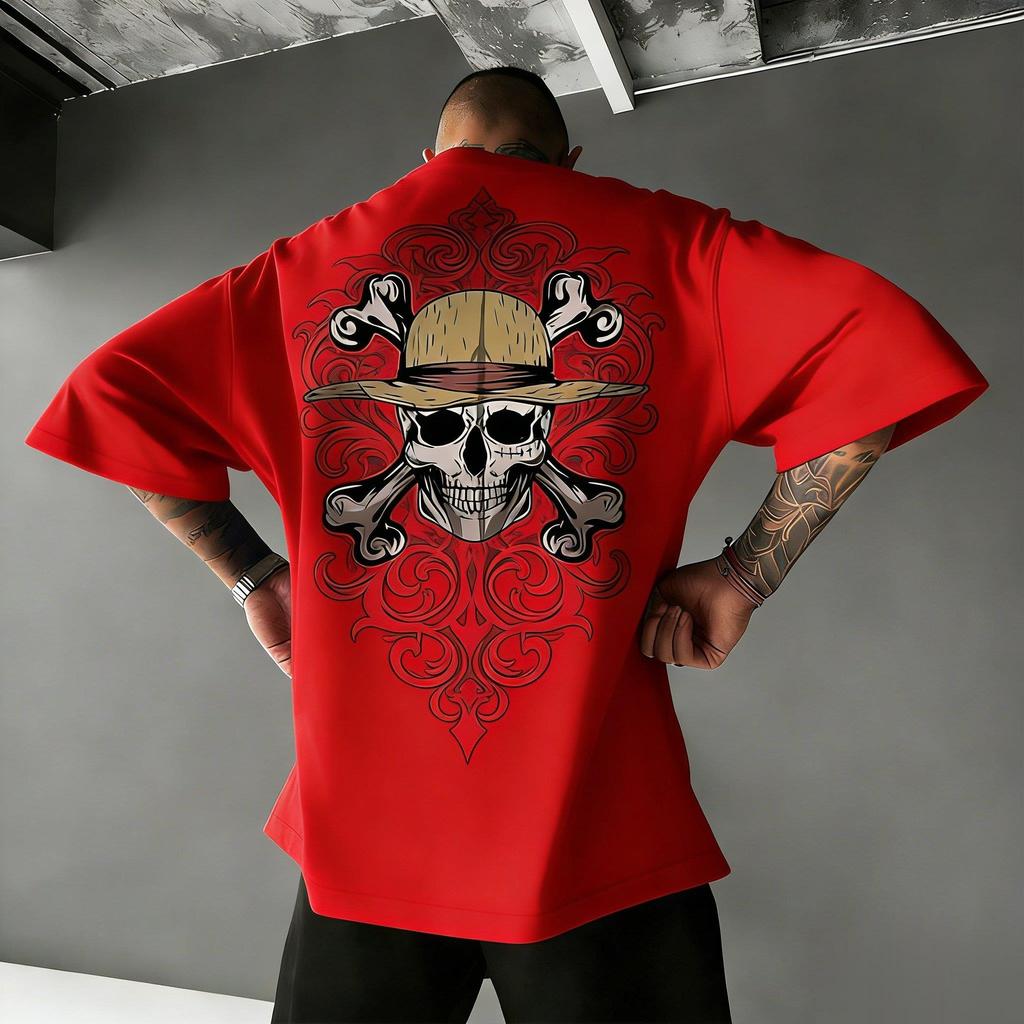 Oversized One Piece Skull Anime Graphic T Shirt Men Women Short Sleeve Tee 2026 Summer Y2k Clothes Streetwear Loose Casual Tops