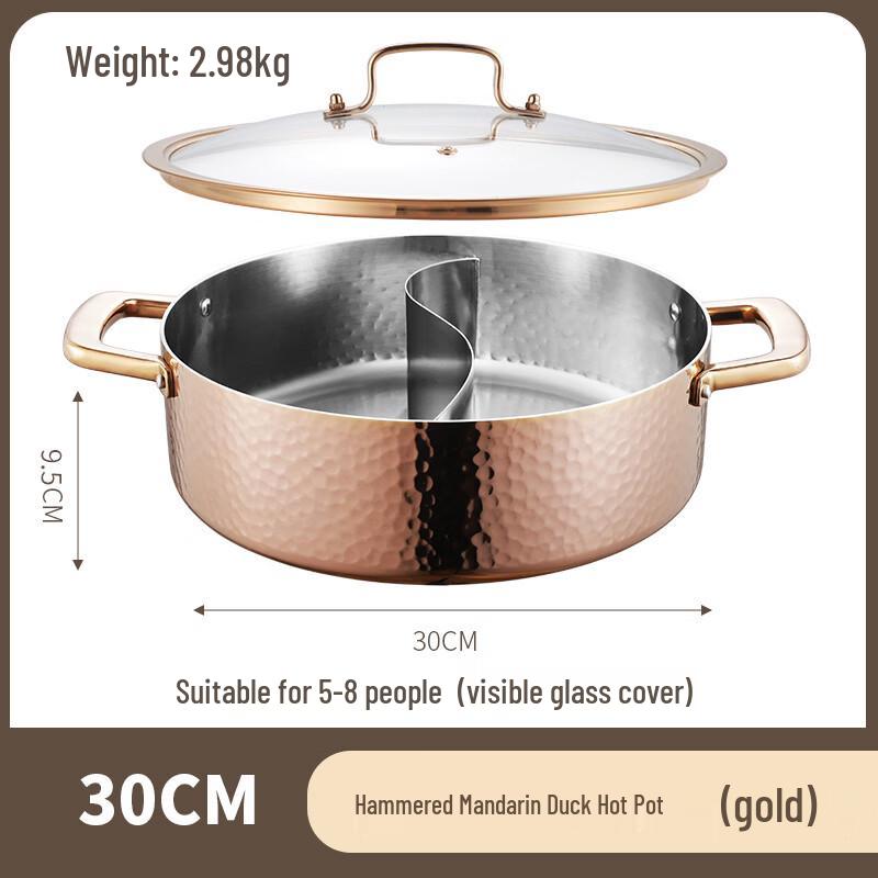 Oloty 304 Stainless Steel Split Hot Pot