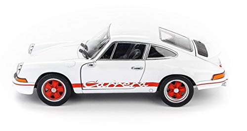 WELLY 1/24 1973 Porsche 911 Carrera RS 2.7 White Diecast Car [Parallel Import]