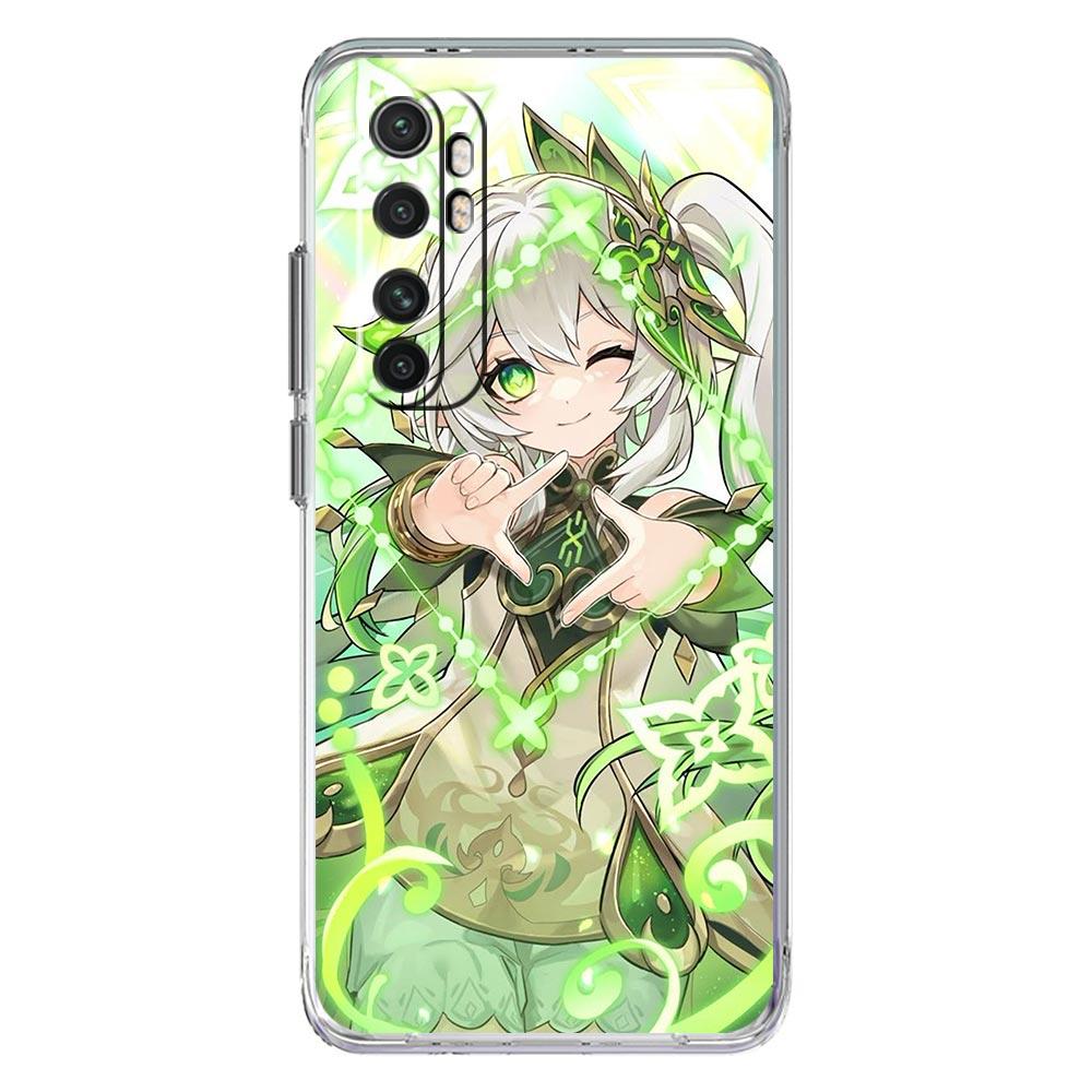 Phone Case For Xiaomi Mi Poco X7 X6 X5 NFC X3 Pro 17 15T 15 14T 14 13T 11 12 13 Lite Clear TPU Cover Genshin Impact Nahida