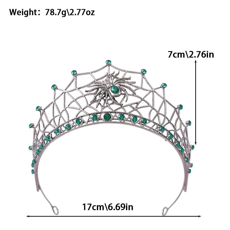 

Корона на Хэллоуин из драгоценных камней, украшение на голову в виде паука, аксессуары для волос, праздничные свадебные аксессуары