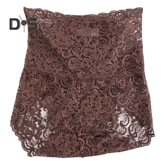 Damen Unterhose Nahtlose Aushöhlen Spitze Einfarbig Blumenstickerei Hohe Taille Stretch Dünne Bauchkontrolle Lady Slips Sport Täglich Höschen