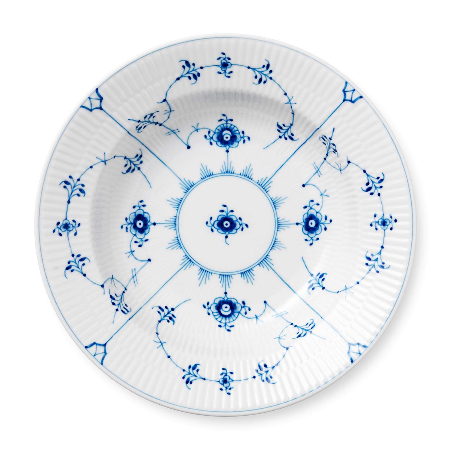 

[Officially Imported] Royal Copenhagen Blue Fluted Plain Deep Plate, 23cm, 1017196