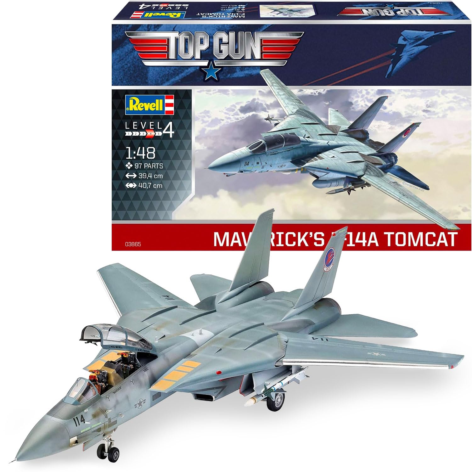

Пластиковая модель немецкого самолета ВМС США Tomcat Top Gun 03865 1/48 F-14A