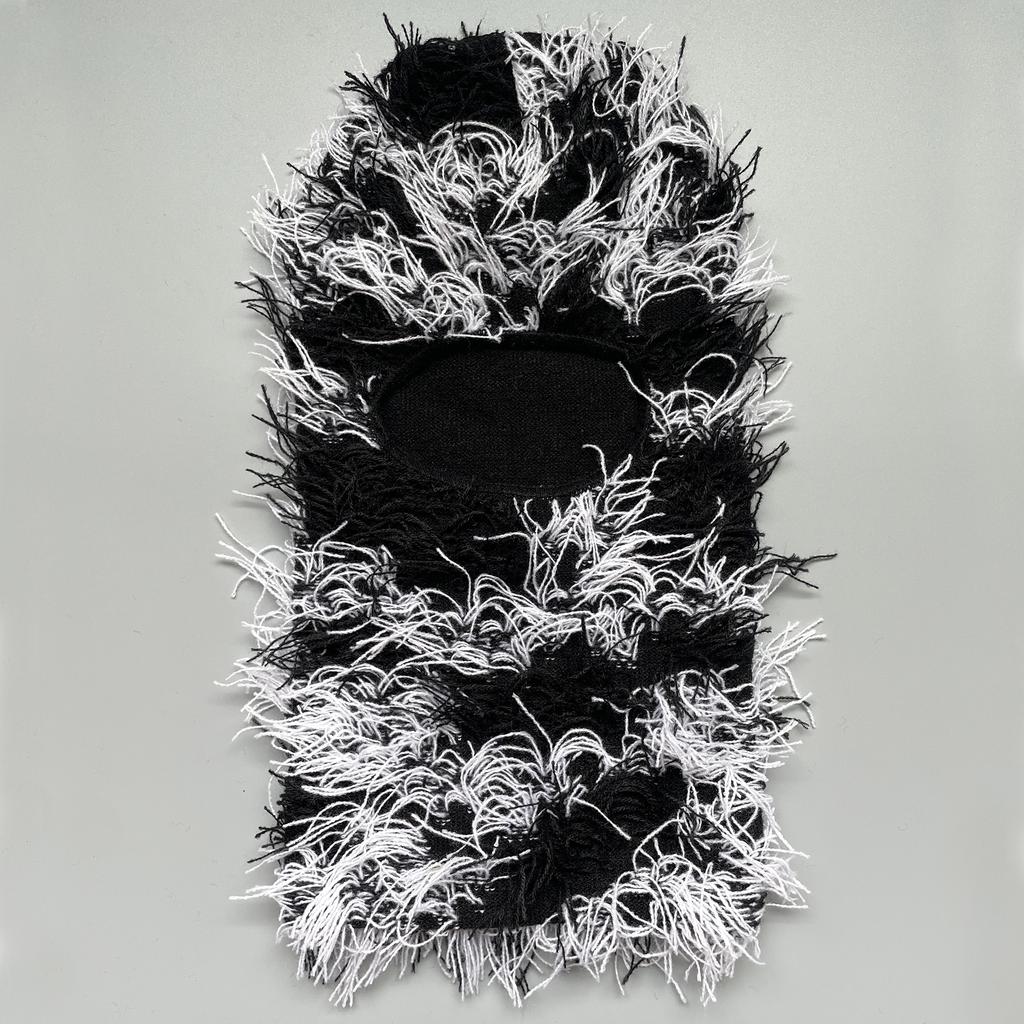Balaclava Distressed Knitted Full Face Ski Mask for Men Women Beanies Hats Skullies Camouflage Winter Warm Bonnet Windproof Hats