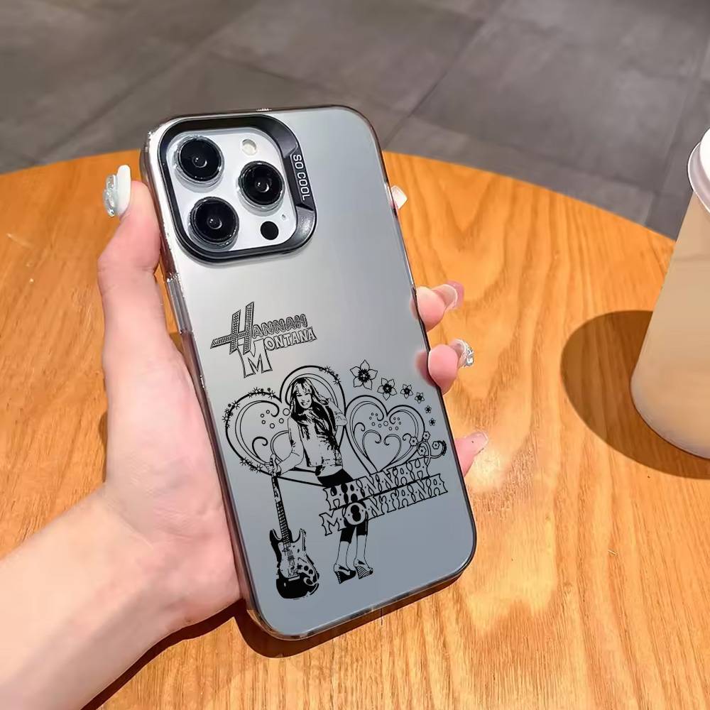 H-Hannah M-Montana-A Phone Case For iPhone17,16,15,14,13,12,11 Plus,Pro Max Black Candy silver phone case