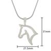My Shape Horse Pendant Necklace for Men Women Animal Equestrian Horserace Necklace Choker Fashion Jewelry Gift for Horse Lover