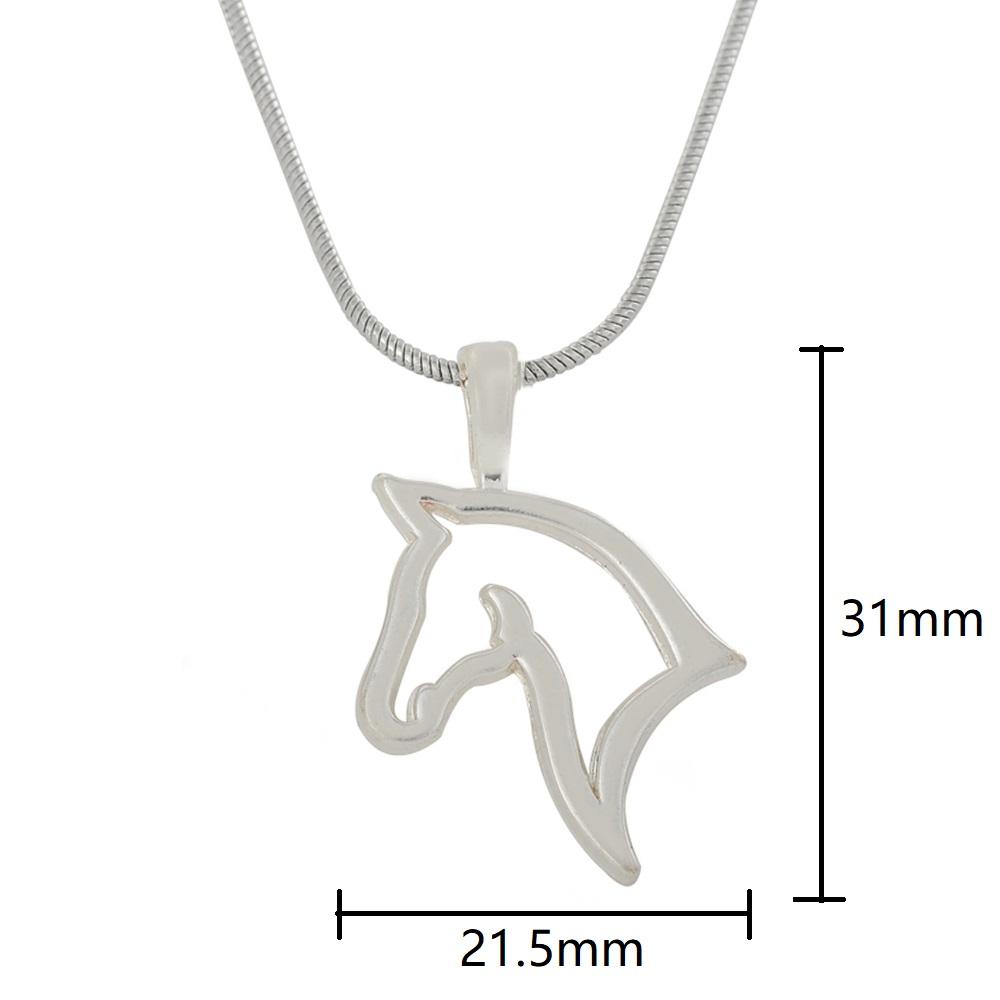 

My Shape Fashion Horse Pendant Necklace for Men Women Horse Jewelry Silver Color Animal Chain for Birthday Gifts Horse Lover
